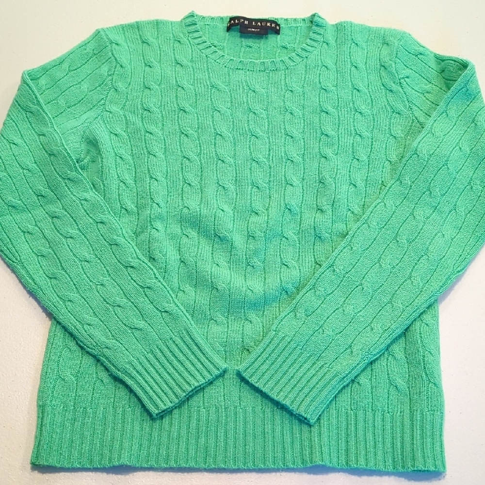 EUC Ralph Lauren Cable Knit Cashmere Sweater